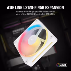 Corsair iCUE LINK LX120-R RGB Computer case Fan 12 cm White 1 pc(s) - Additional view 4