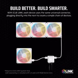 Corsair iCUE LINK LX120-R RGB Computer case Fan 12 cm White 1 pc(s) - Additional view 7