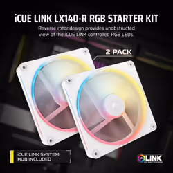 Corsair iCUE LINK LX140-R RGB Computer case Fan 14 cm White 2 pc(s) - Additional view 4