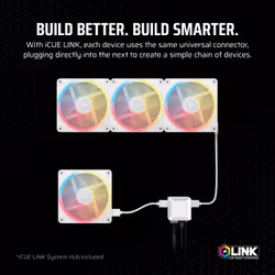 Corsair iCUE LINK LX140-R RGB Computer case Fan 14 cm White 2 pc(s) - Additional view 7
