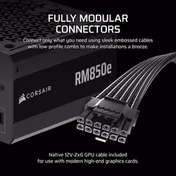 Corsair RM850e power supply unit 850 W 24-pin ATX ATX Black - Additional view 7