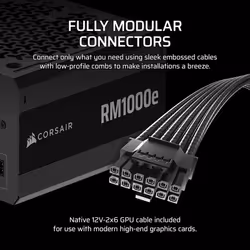 Corsair RM1000e power supply unit 1000 W 24-pin ATX ATX Black - Additional view 7