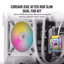Corsair AF120 RGB Slim Computer case Fan 12 cm White 2 pc(s)