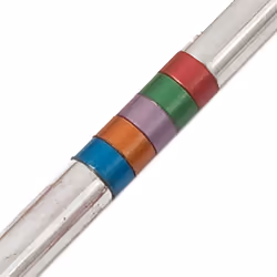 Yair Emanuel Yad Torah Pointer Multi-Colored Rings Anodized Aluminum Judaica Gift TPB-1