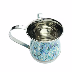 Yair Emanuel Printed Aluminum Hand Washing Cup for Netilat Yadayim Geometric NY4