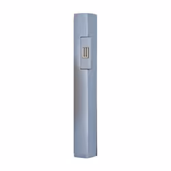 EMANUEL Yair Modern Mezuzah Case with Accent Shin | Contemporary Minimal Mezuzah | 6 Inch Case | Scroll not Included (Grays M ...