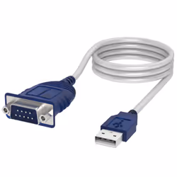 Sabrent CB-9P6F, Blue, White, 1.82 m, USB Type-A, DB-9, Male, Male