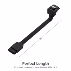 Sabrent CB-SRK3 SATA cable 0.5 m SATA 7-pin Black