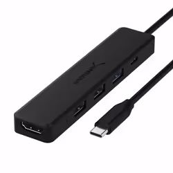 Sabrent HB-TC5P, Wired, USB 3.2 Gen 1 (3.1 Gen 1) Type-C, 60 W, Black, 5 Gbit/s, 4K Ultra HD