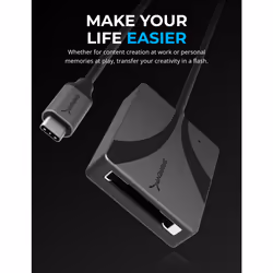 Sabrent CR-CFXB card reader USB 3.2 Gen 2 (3.1 Gen 2) Type-C Black
