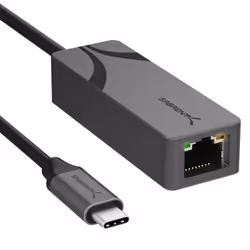 Sabrent USB C TO 2.5 GBPS ENET, Wired, RJ-45, Ethernet, 2500 Mbit/s, Black