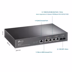 TP-Link JetStream 6-Port 10GE L2+ Managed Switch with 4-Port PoE++ - Additional view 4