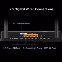 TP-Link Archer BE3600 wireless router 2.5 Gigabit Ethernet Dual-band (2.4 GHz / 5 GHz) Black - Additional view 6