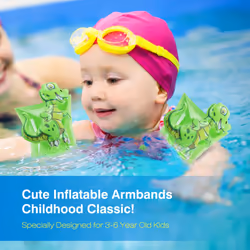 MoKo Swim Arm Bands for Kids  Toddlers Begin to Swim Inflatable Pool Floats Sleeves  Cute Cartoon Swimming Wings Armlets Rings Floaties Tubes  Water S