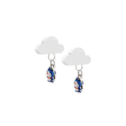 Magnetic Key Holder for Wall, [2 Pack] Cloud Shape Magnetic Magnets Key Holder Home White Magnetic Key Rack Organizer Keychains Hooks with Adhesive