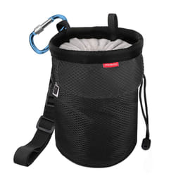 Chalk Bag, Drawstring Rock Climbing Chalk Bag Bouldering Chalk Bag Bucket with Adjustable Belt & Zippered Pockets and Carabiner for Rock Climbing