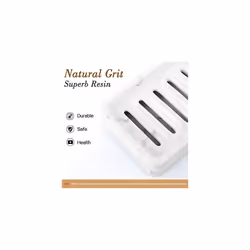 Soap Dish, Dual-Layer Resin Bar Soap Tray Container Box Case Holder with Detachable Slotted Draining Board Small Tray for Bathroom Kitchen Shower