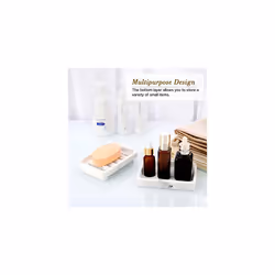 Soap Dish, Dual-Layer Resin Bar Soap Tray Container Box Case Holder with Detachable Slotted Draining Board Small Tray for Bathroom Kitchen Shower