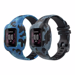 MoKo 2PACK Band Compatible with Garmin Vivofit JR 3 Tracker Soft Silicone Printing Pattern Adjustable Replacement Strap Fits ...