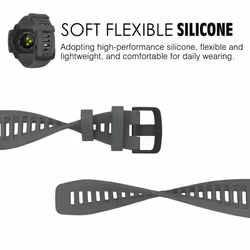 Strap Compatible with Garmin Instinct/Instinct Solar/Tactical/Instinct 2 GPS Smartwatch, 22mm Soft Silicone Sport Replacement Watch Band Wristband,