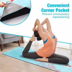Towel for Yoga, Non Slip Hot Yoga Mat Yoga Blanket Printing Pattern Fast-Drying with Corner Pocket for Bikram, Pilates,