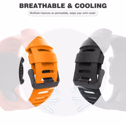 Strap Compatible with Suunto Ambit 1/2/2S/2R/3/3 Sport/3 Run/3 Peak, Soft Silicone Adjustable Replacement Watch Band Wristband, Black