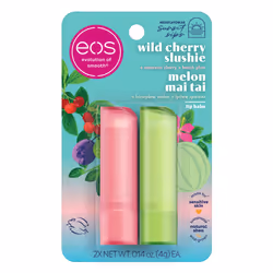 eos Sunset Sips Lip Balms Melon Mai Tai Wild Cherry Slushie AllDay Moisture Lip Care 014 oz 2Pack