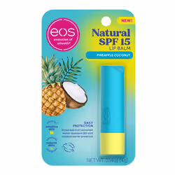 eos Natural SPF 15 Lip Balm- Pineapple Coconut  Daily Protection  Water Resistant  0.14 oz