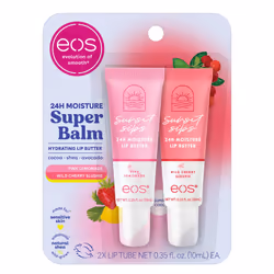 eos 24H Moisture Super Balm- Pink Lemonade & Wild Cherry Slushie Lip Mask Day or Night Lip Treatment Made for Sensitive Sk ...