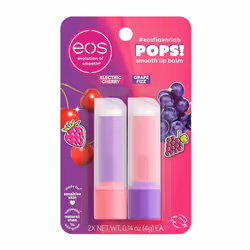 eos FlavorLab Pops Lip Balm Electric Cherry  Grape Fizz LimitedEdition 014 oz 2Pack