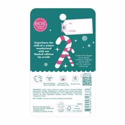 eos Holiday Lip Scrub Exfoliator- Candy Cane Sugar Scrub, Limited-Edition Moisturizing Lip Treatment, Stocking Stuffers, 0.56 oz