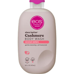 eos Shea Better Cashmere Body Wash  Coconut Waters  Moisturizing and Nourishing  pH Balanced Creamy Gel Formula  Paraben & Phthalate Free  Sensitive S
