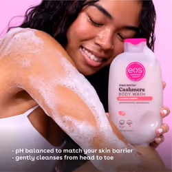 eos Shea Better Cashmere Body Wash  Coconut Waters  Moisturizing and Nourishing  pH Balanced Creamy Gel Formula  Paraben & Phthalate Free  Sensitive S
