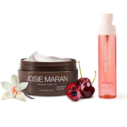 Josie Maran Argan Layering Kit - Whipped Argan Oil Body Butter + Prosperity Body Mist - Delivers an All Over Body Glow  Intense Hydration & Absorbs Qu