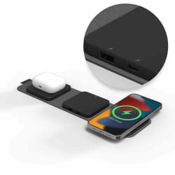 mophie UNV WRLS-snap+ multi-device travel charger-BLK-ROC-EU
