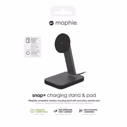 mophie UNV WRLS-snap+ stand & pad-Black-ROC-UK