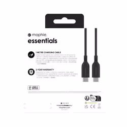 mophie essentials charging cables | 1M USB cable USB 2.0 USB C Black - Additional view 5
