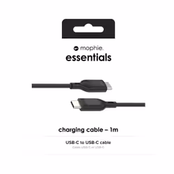 mophie essentials charging cables | 1M USB cable USB 2.0 USB C Black - Additional view 6
