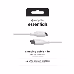 mophie essentials charging cables | 1M USB cable USB 2.0 USB C White - Additional view 6