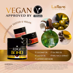 Laflare Edge Control for Black Hair  Natural Hair and Curly Hair. Eco Styling Gel Travel Size 25ml  Edge Wax for Man & Woman (Musk)