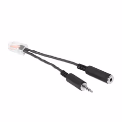 Vaddio HuddleSHOT EasyMIC, RJ-45, Male, 2 x 3.5mm, Male/Female, Black