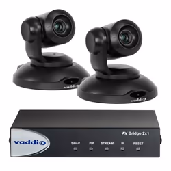 Vaddio AV Bridge 2x1 with 2 PrimeSHOT 10 HDMI cameras, Exmor, Full HD, 1920 x 1080 pixels, 60 fps, Black