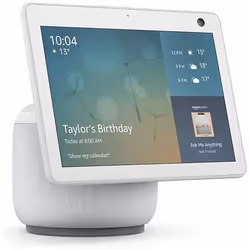 Amazon Echo Show 10 (3rd generation), Amazon Alexa, Rectangle, White, Fabric, Android, Fire OS, iOS, 25.6 cm (10.1")