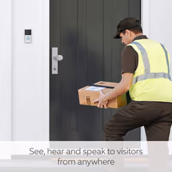 Ring Doorbell 4 WiFi Security Motion Camera - Satin Nickel
