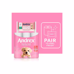 Andrex Gentle Clean Toilet Rolls - 9 Toilet Roll Pack - Bulk Buy Toilet Paper - Gentle and Soft