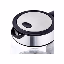 Amazon Basics Electric Glass Kettle, 1.7 Litres, Black, Silver