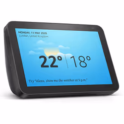 Amazon Echo Show 8, Amazon Alexa, Rectangle, Charcoal, Fabric, Android, Fire OS, iOS, 20.3 cm (8")