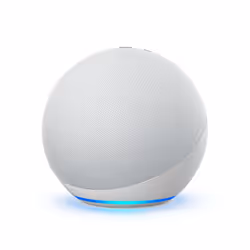 Amazon Echo, Amazon Alexa, Round, White, Plastic, German, English, Spanish, French, Italian, Android, iOS