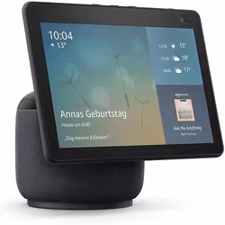 Amazon Echo Show 10 (3rd Gen), Amazon Alexa, Rectangle, Black, English, Spanish, 25.6 cm (10.1"), 13 MP