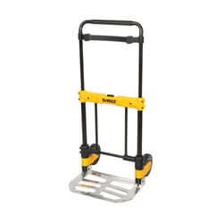 DEWALT Folding Hand Truck and Moving Dolly  420-lb Capacity Utility Cart  Heavy-Duty Steel Frame  Telescoping Handle  Flat-Free 7-inch Wheels